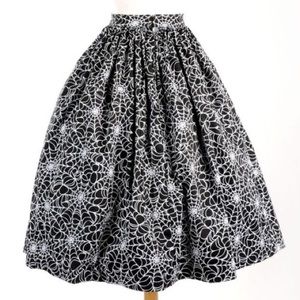 Pinup Couture Jenny Skirt in Spiderweb print